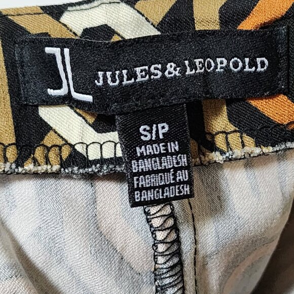 Jules & Leopold Geometric Print High Rise Pull On Wide Leg Crop Pants - Picture 6 of 7